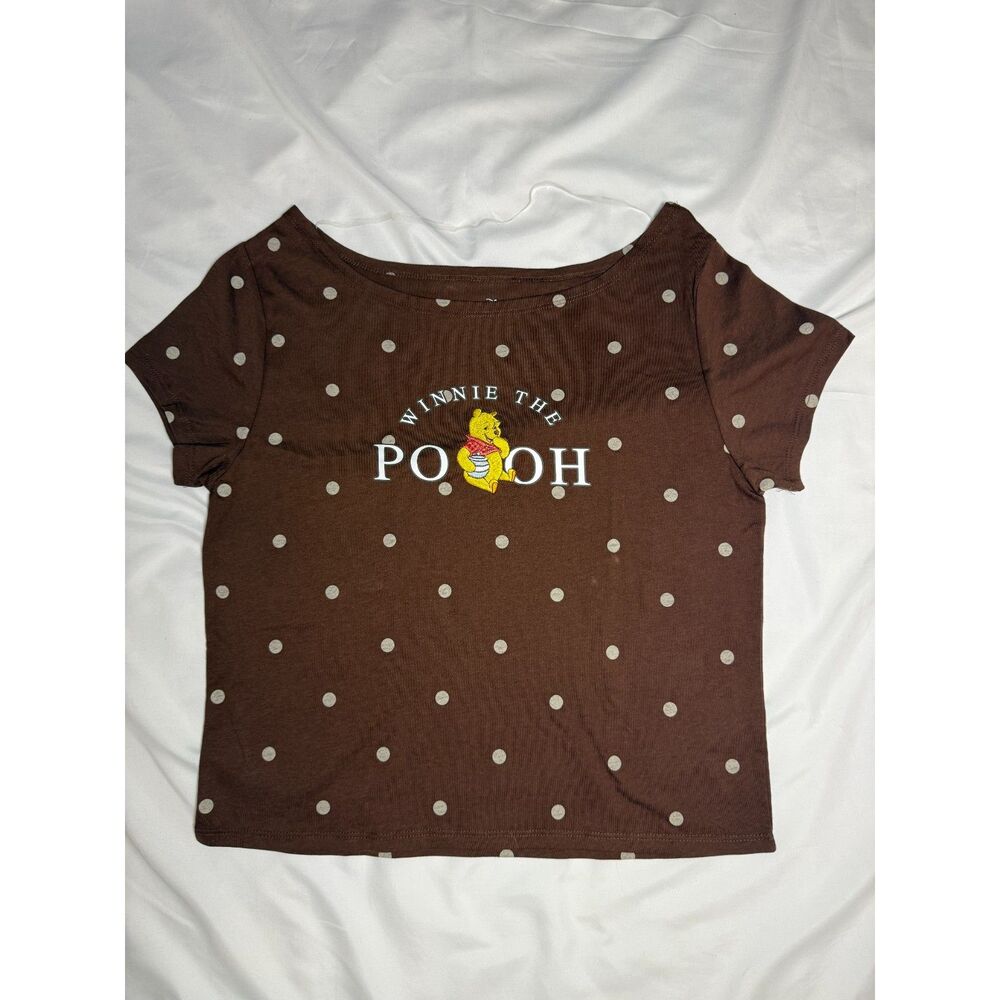 Disney Winnie the Pooh Off Shoulder Polka Dot Tee
